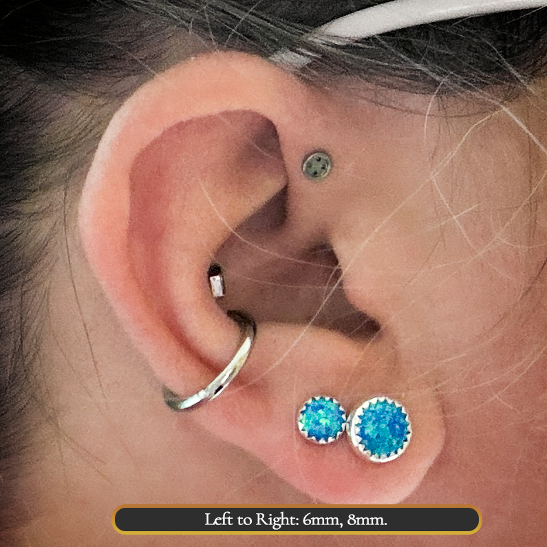 The Winter Knight's Ice Opal Earring