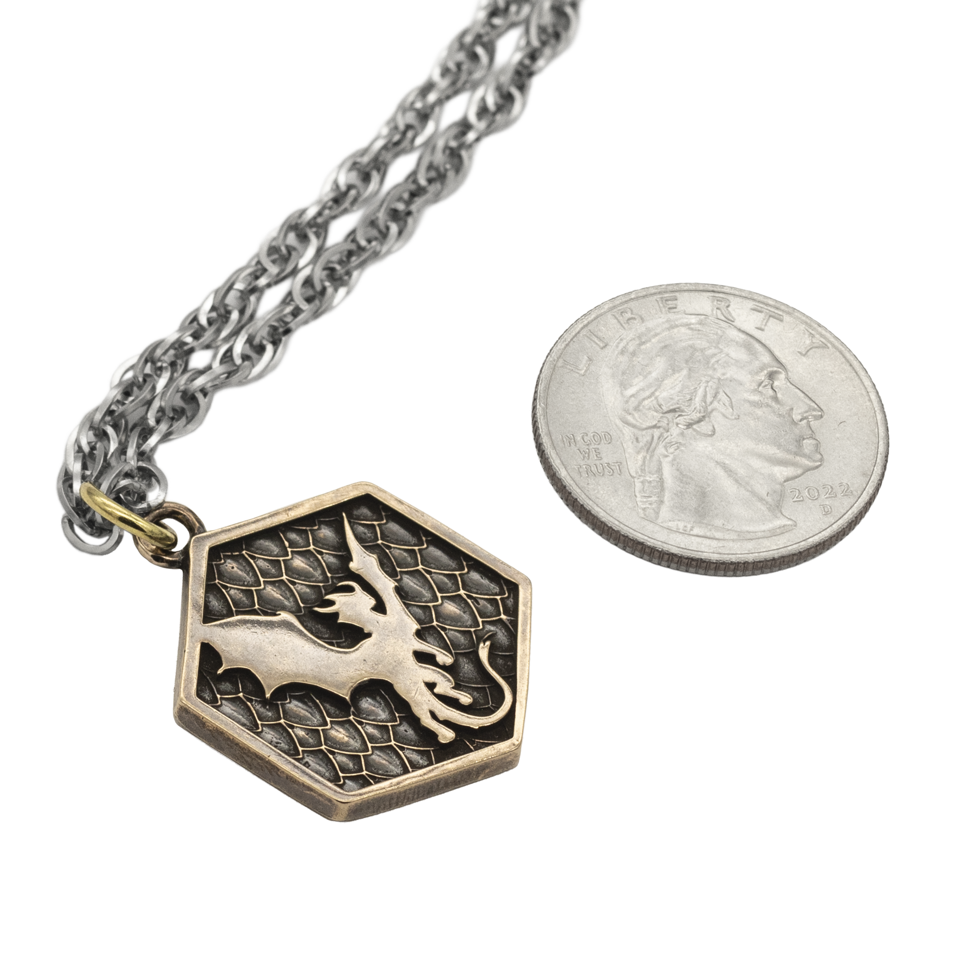 Bronze Genevieve Hexagon Gen Con® Necklace