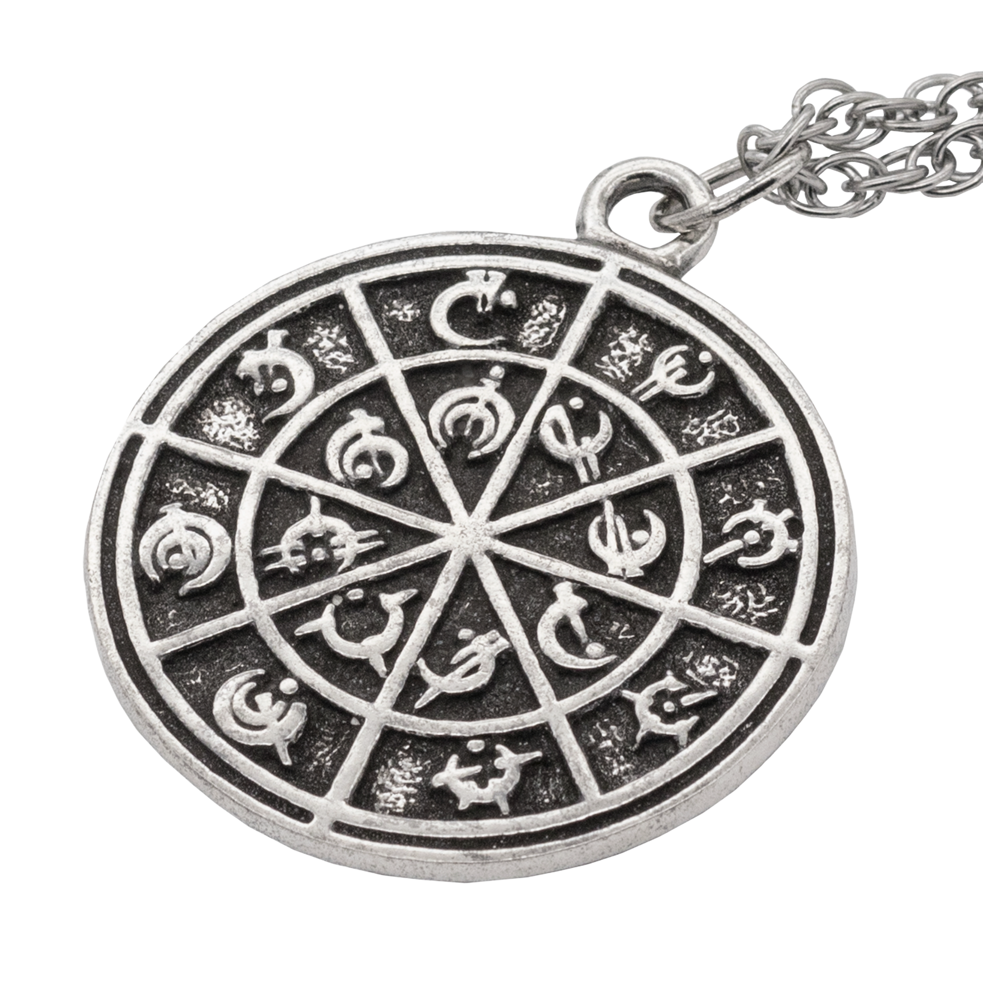 Steel Alphabet Medallion - Silver