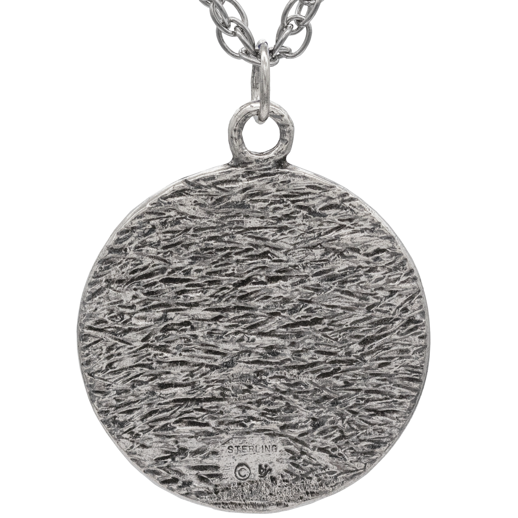 Steel Alphabet Medallion - Silver