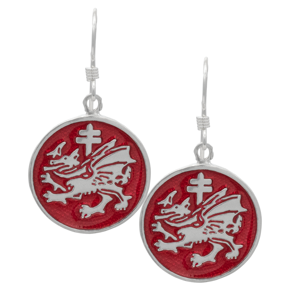 Order of the Dragon Earrings - Enameled