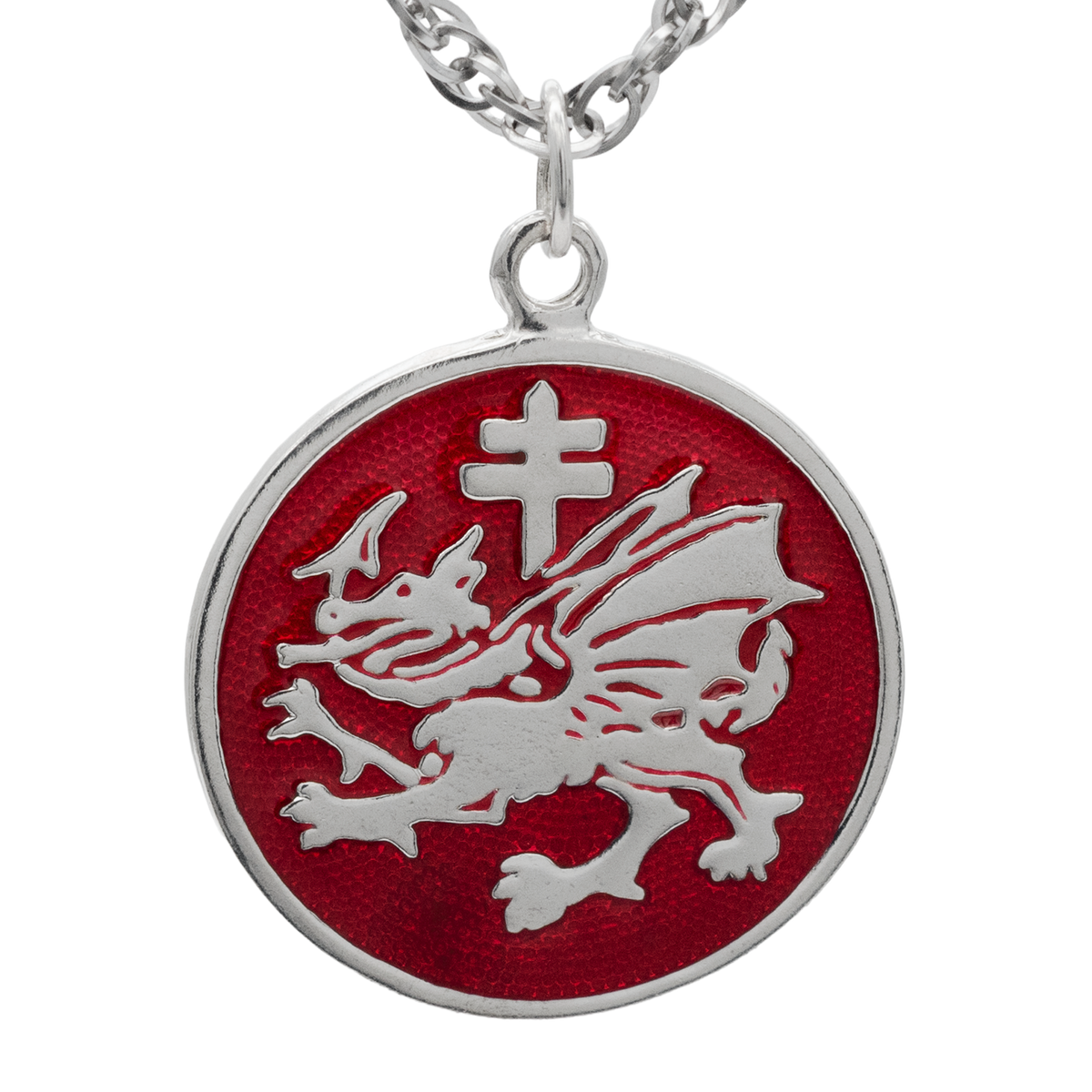 Order of the Dragon Pendant - Enameled Silver