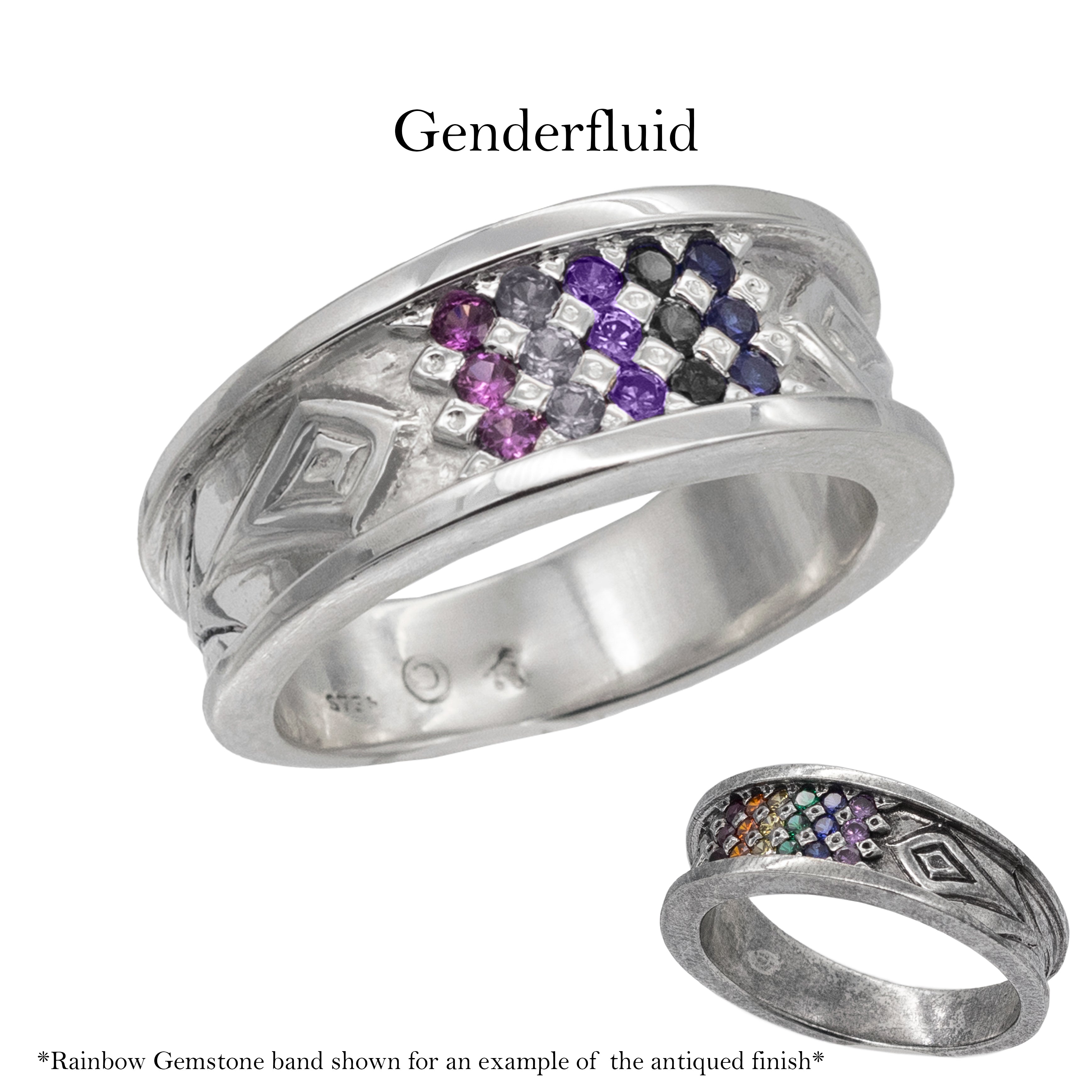 Gemstone Pride Ring - Large