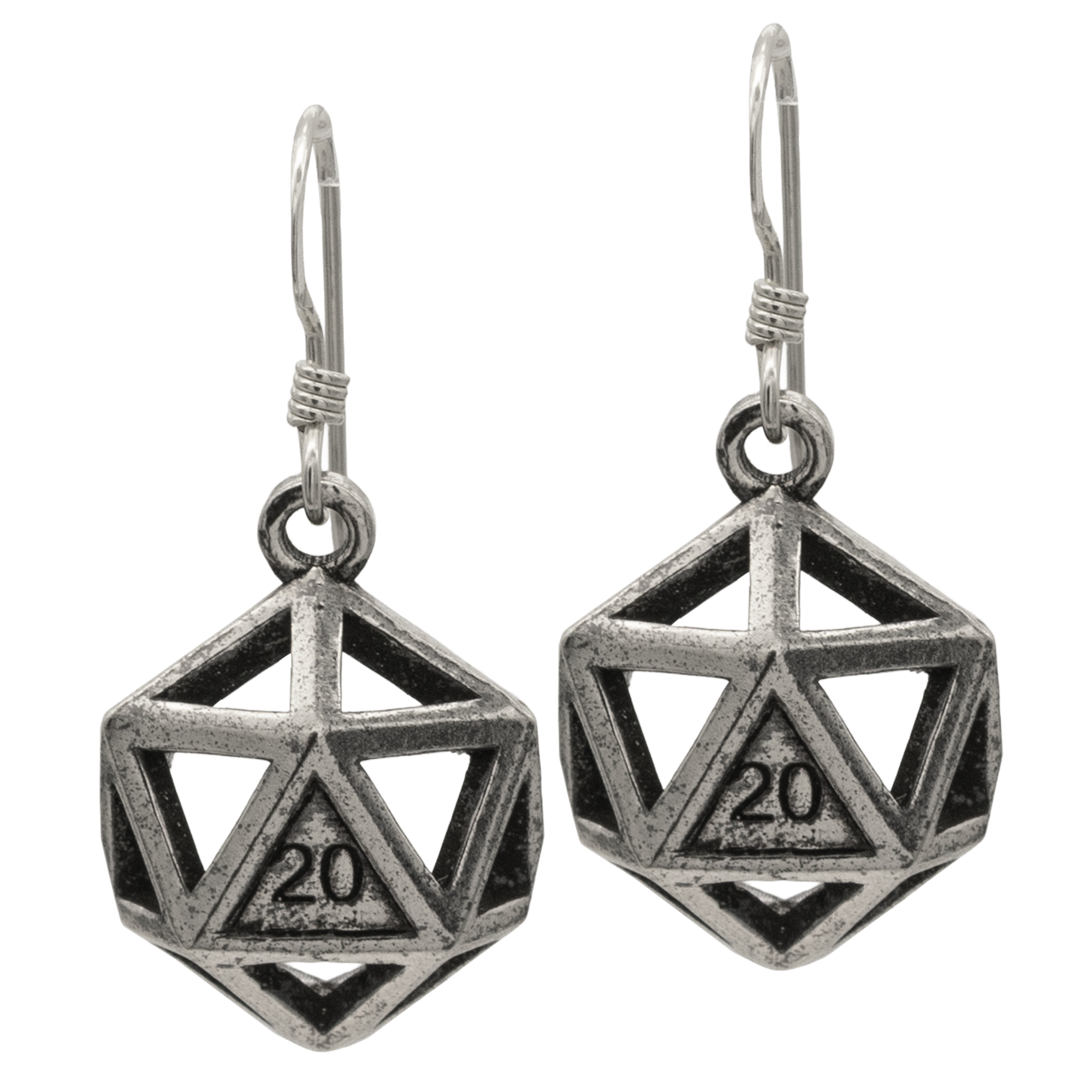 Hollow D20 Earrings - Badali Original