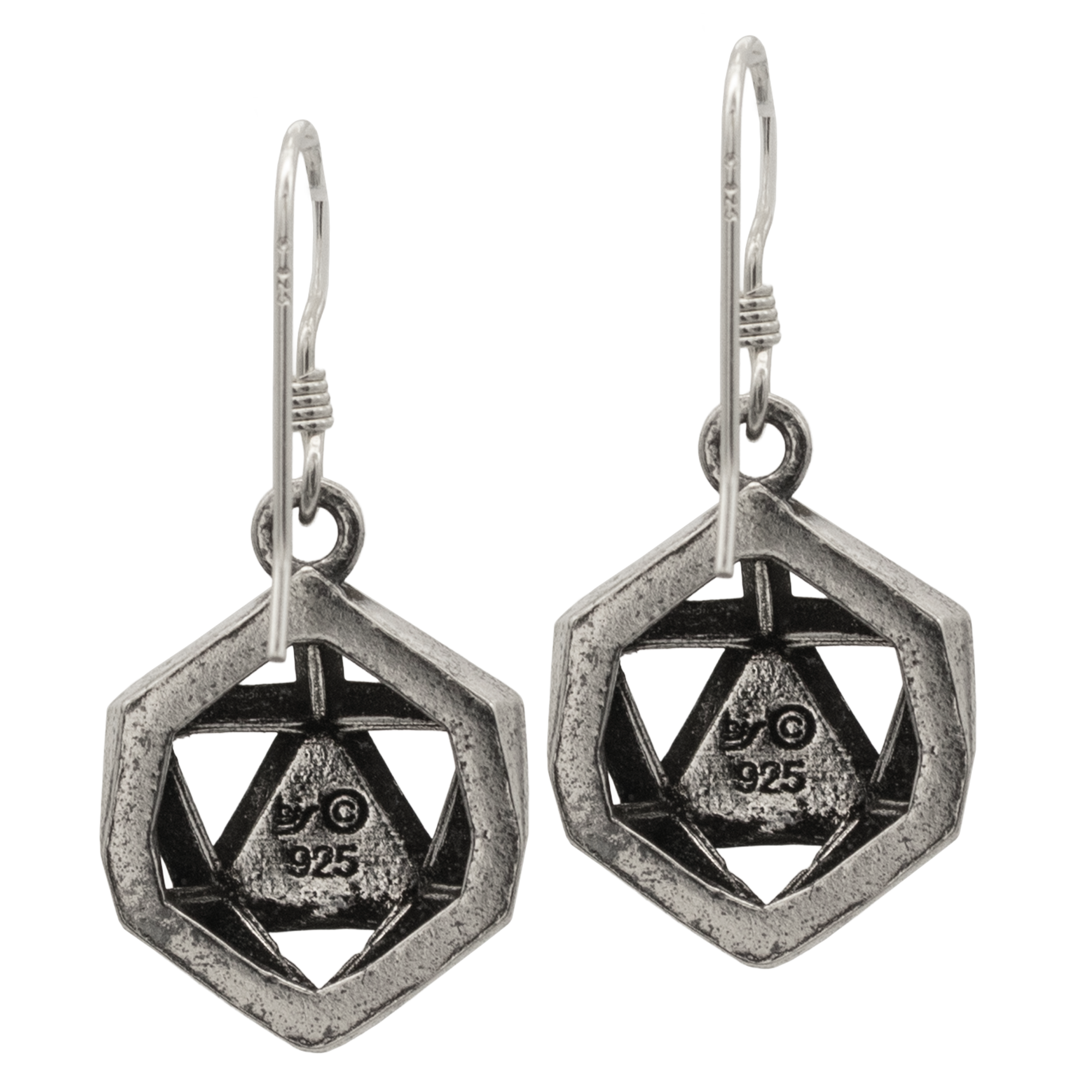 Hollow D20 Earrings - Badali Original