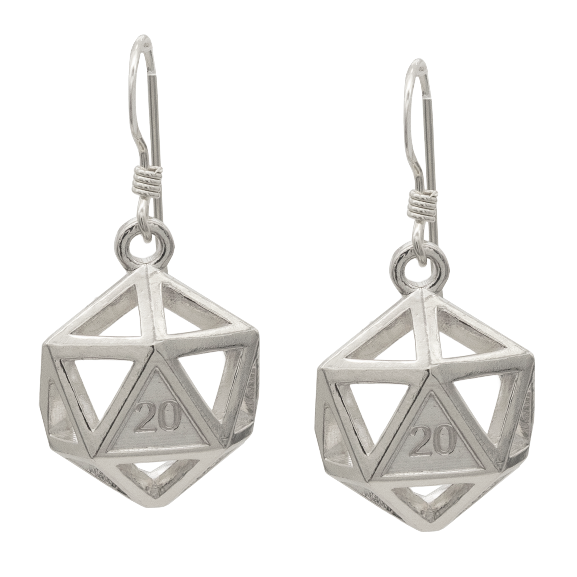 Hollow D20 Earrings - Badali Original