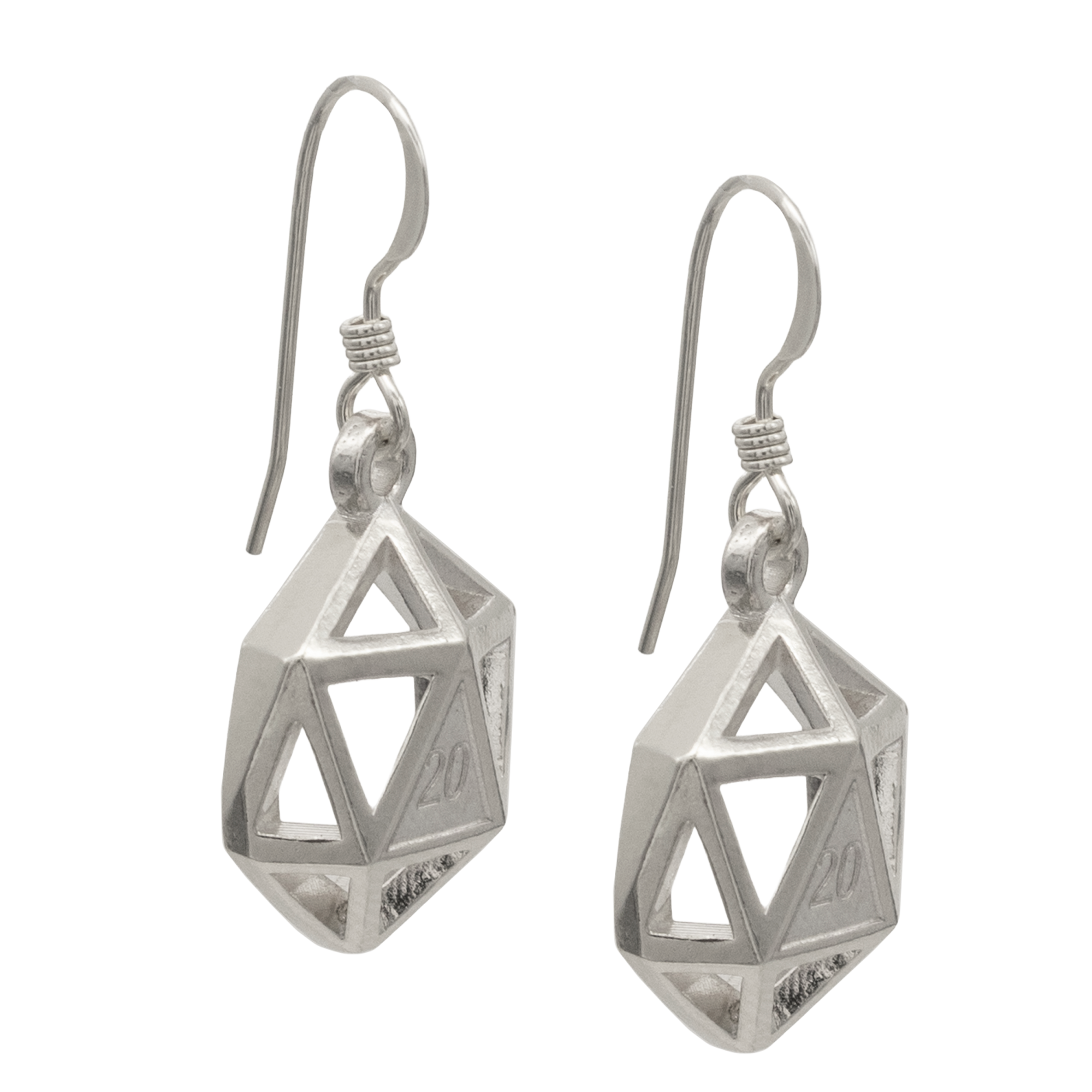 Hollow D20 Earrings - Badali Original