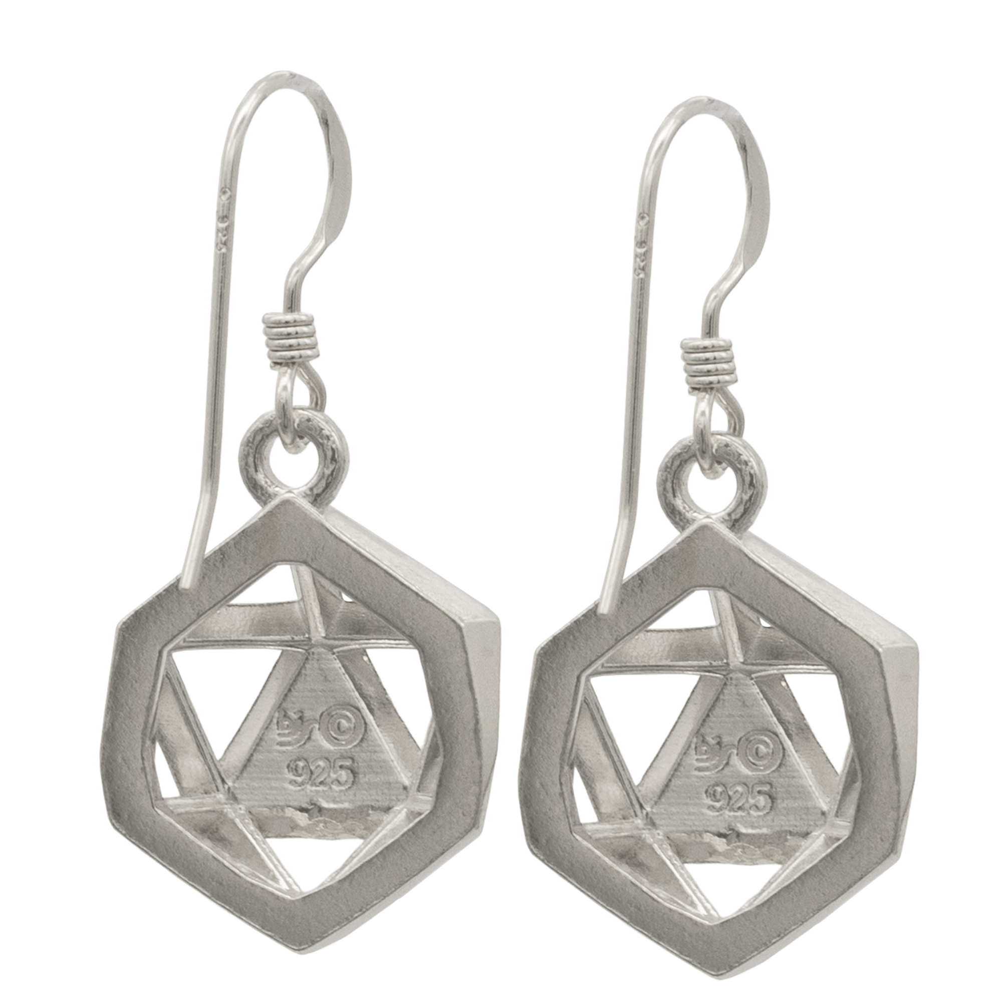 Hollow D20 Earrings - Badali Original