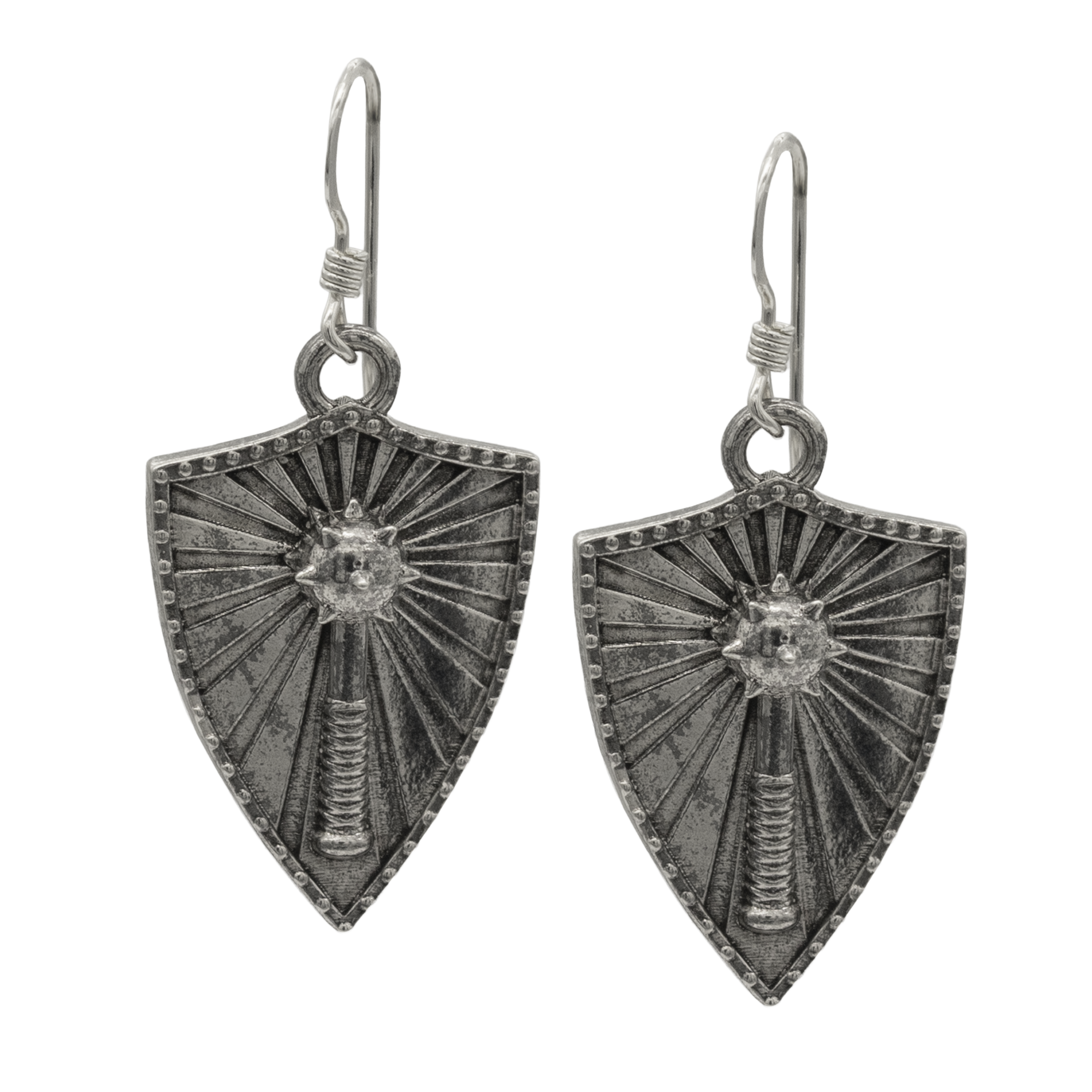 Paladin Mace & Shield Earrings - Badali Original
