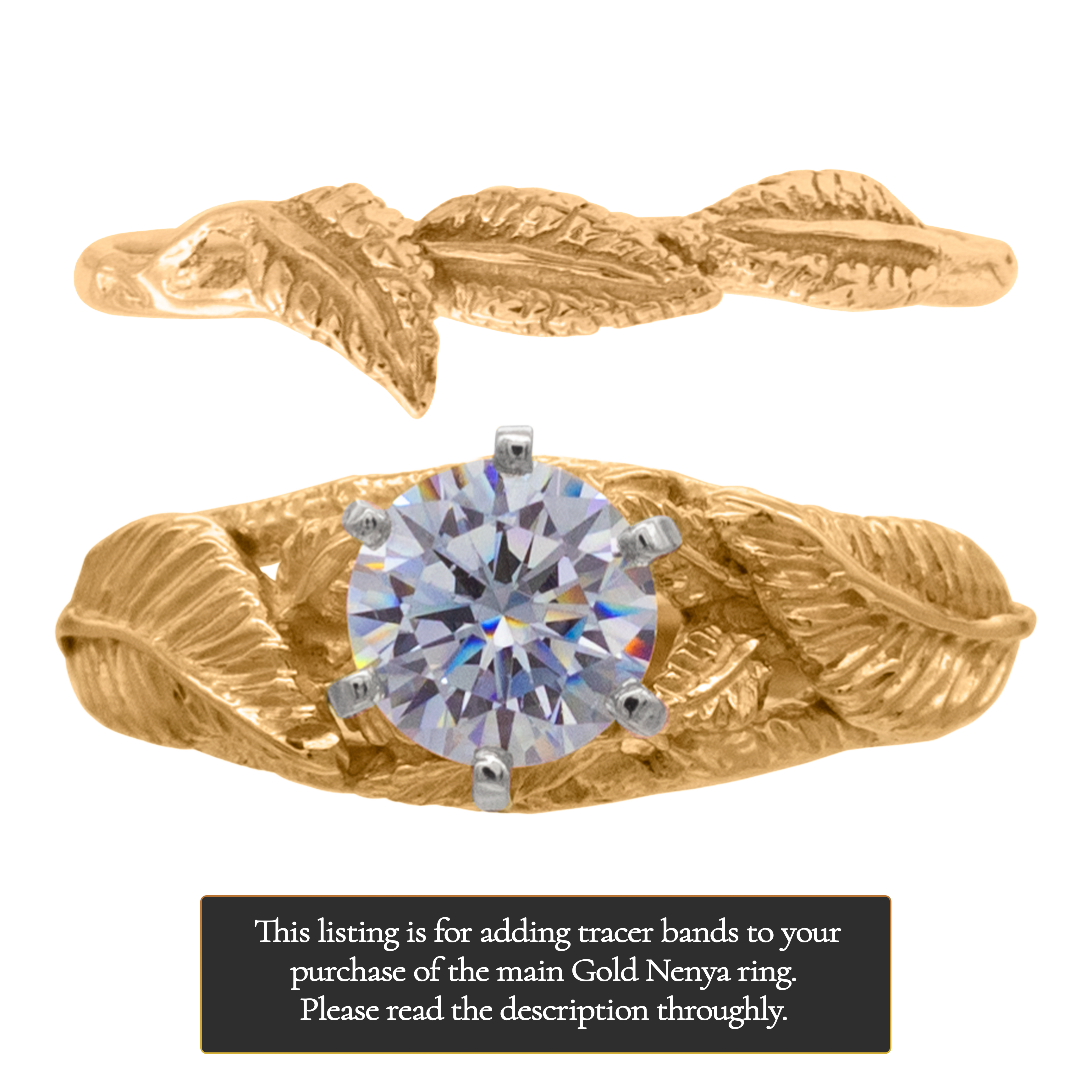 Gold NENYA™ Tracer Band Options - Add-On Only