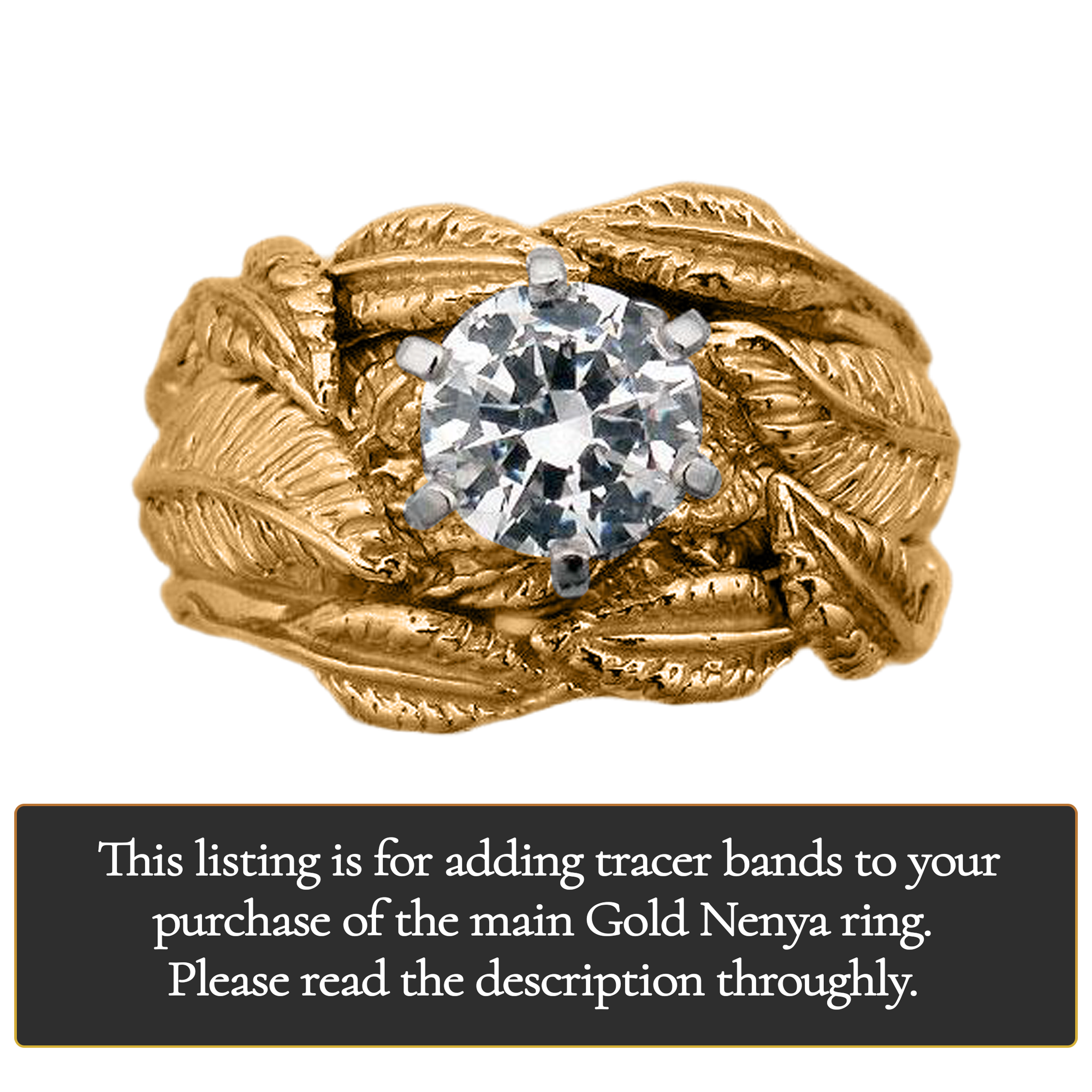 Gold NENYA™ Tracer Band Options - Add-On Only