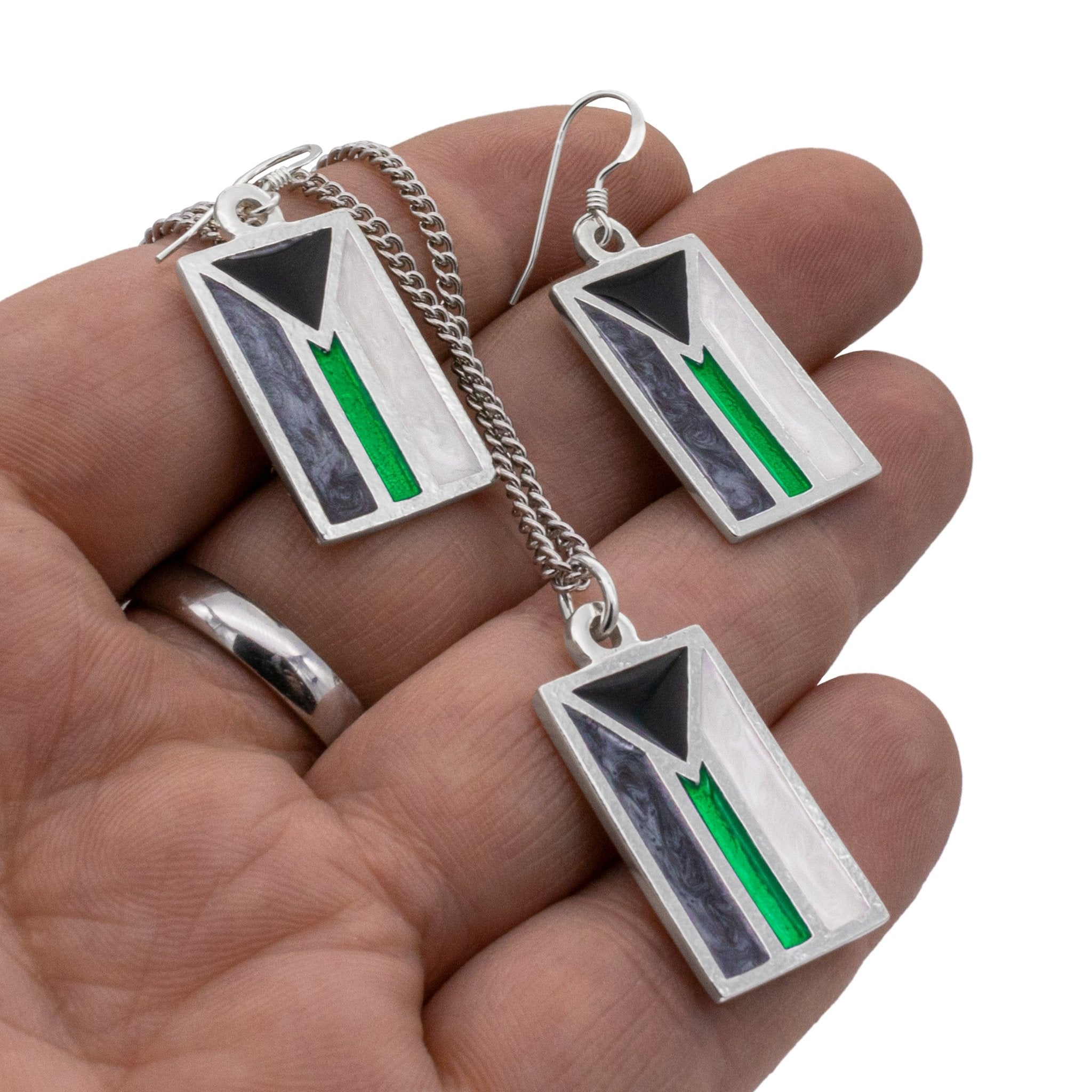 Demiromantic PRIDE Flag Earrings - BJS Inc. - Earrings