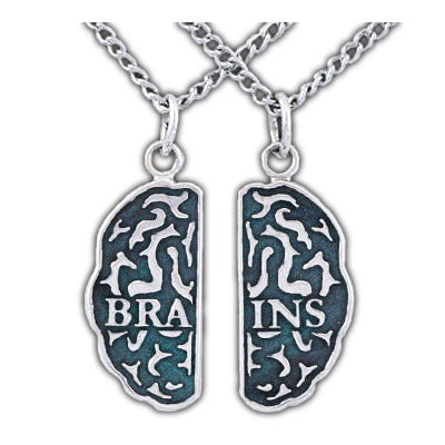 Brains Friendship Necklaces - Enameled Silver - Badali Jewelry - Necklace