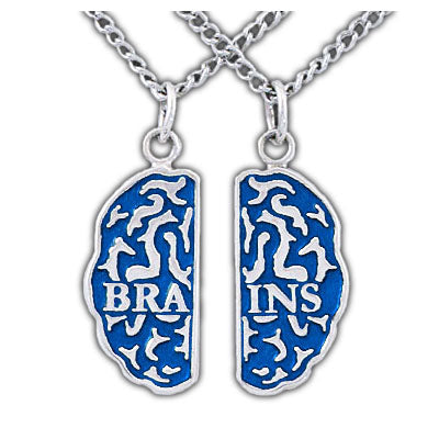 Brains Friendship Necklaces - Enameled Silver - Badali Jewelry - Necklace