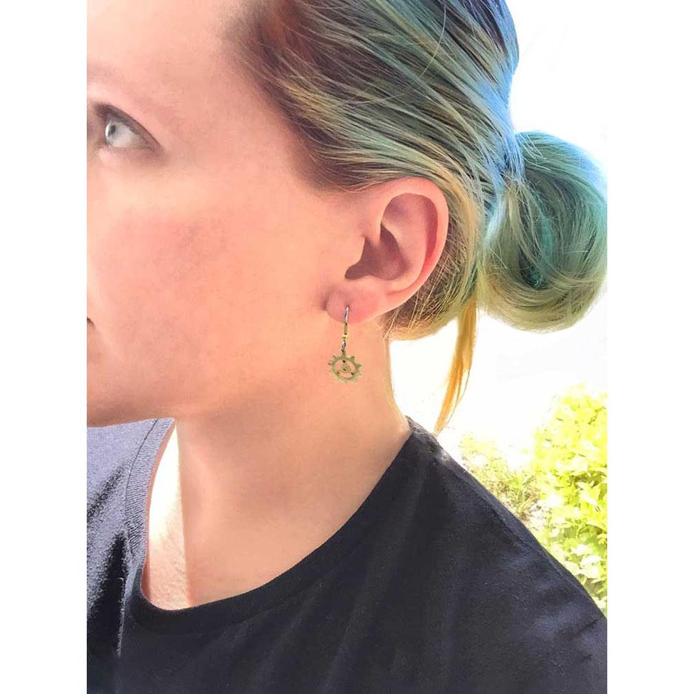 Auri's Brazen Gear Earrings - Badali Jewelry - Earrings