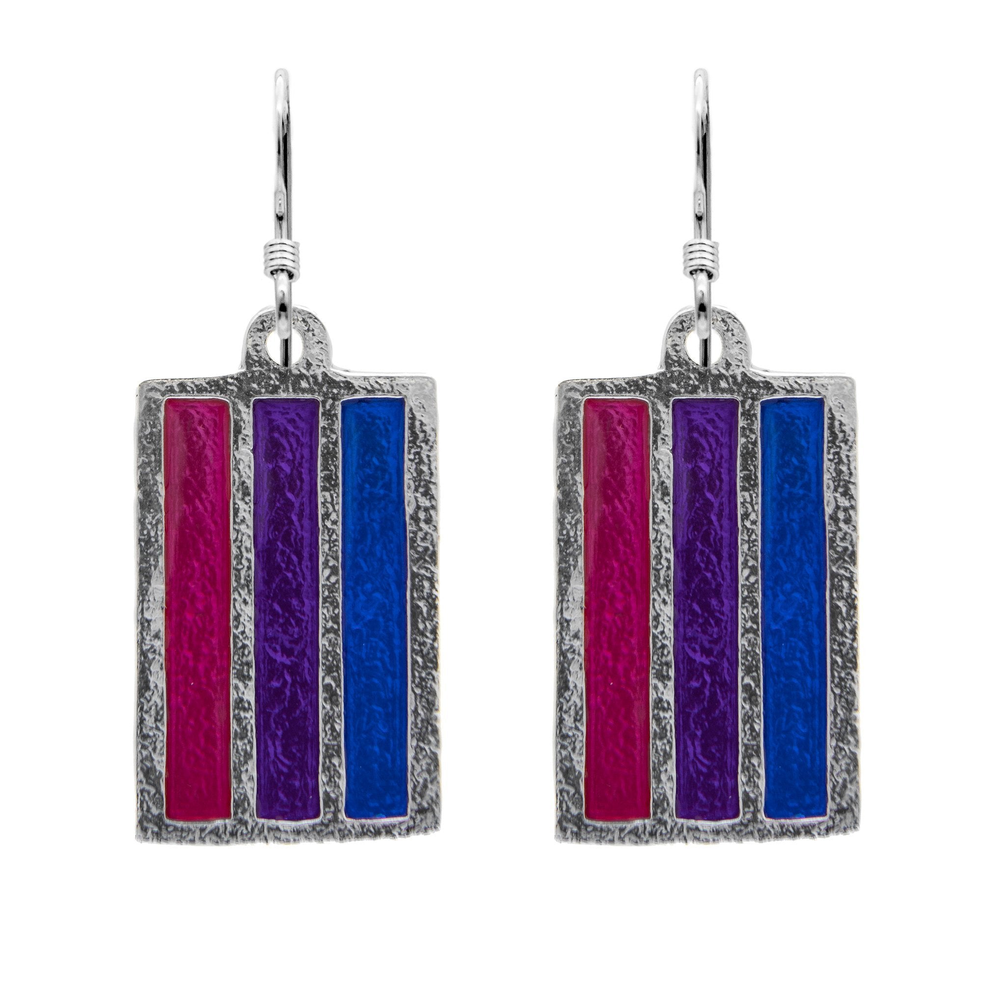 Bisexual PRIDE Flag Earrings - Badali Jewelry - Earrings