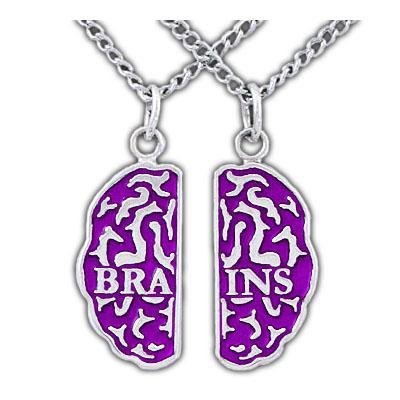 Brains Friendship Necklaces - Enameled Silver - Badali Jewelry - Necklace
