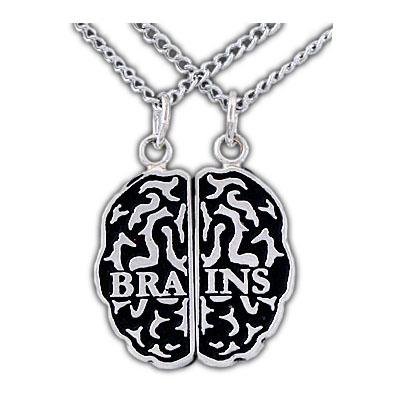Brains Friendship Necklaces - Silver - Badali Jewelry - Necklace