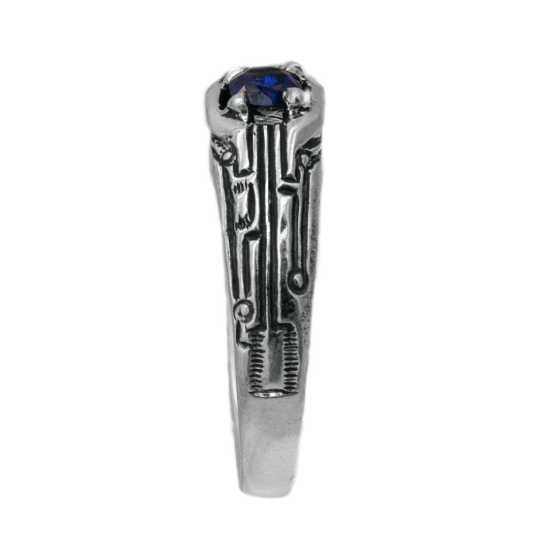 Circuit Board Ring with Gemstone - BJS Inc. - Ring