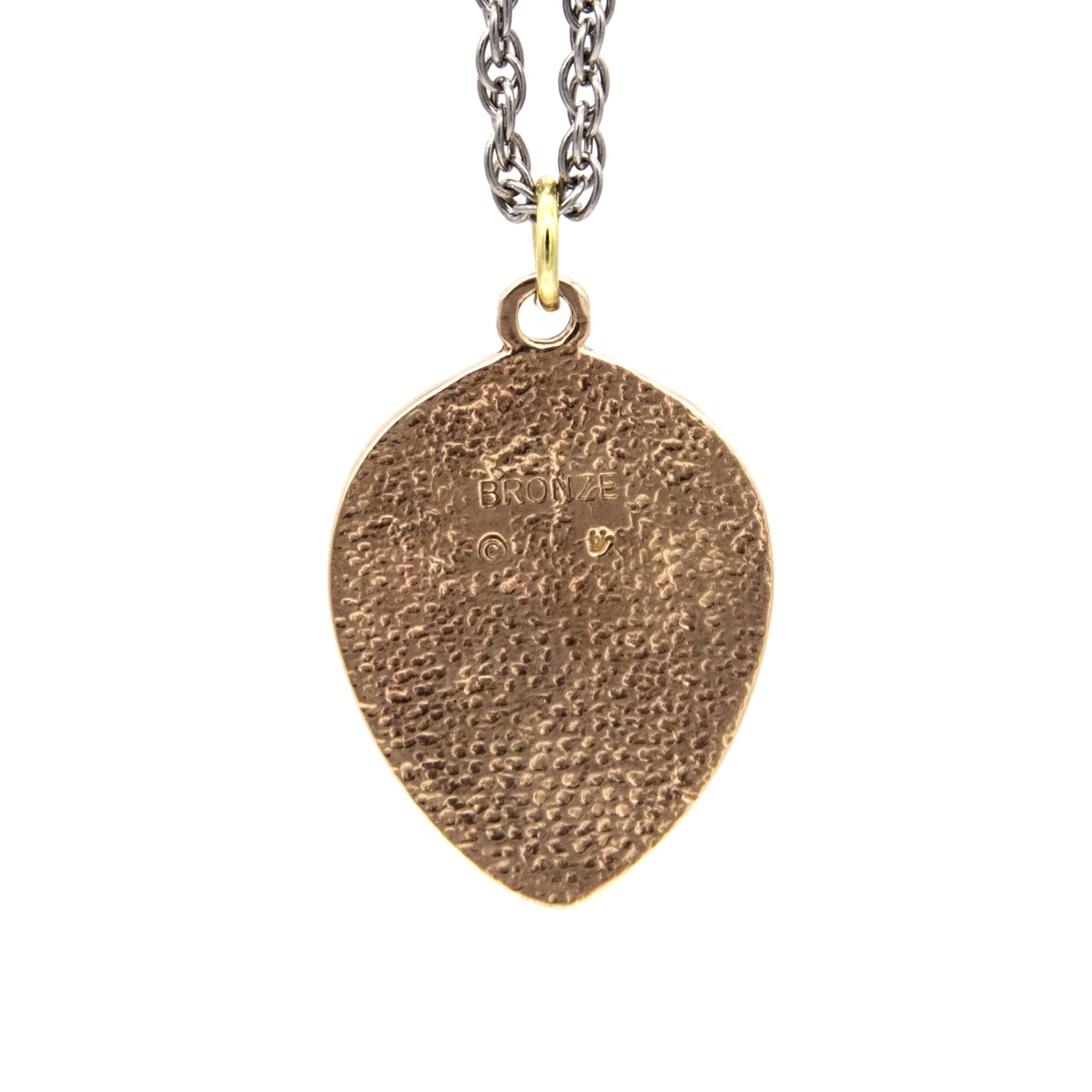 Cobalt Guard Pendant - Enameled Bronze - BJS Inc. - Necklace