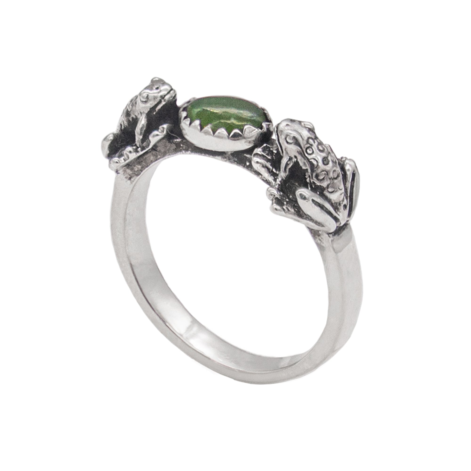 Double Frog Ring with Gemstone - BJS Inc. - Ring