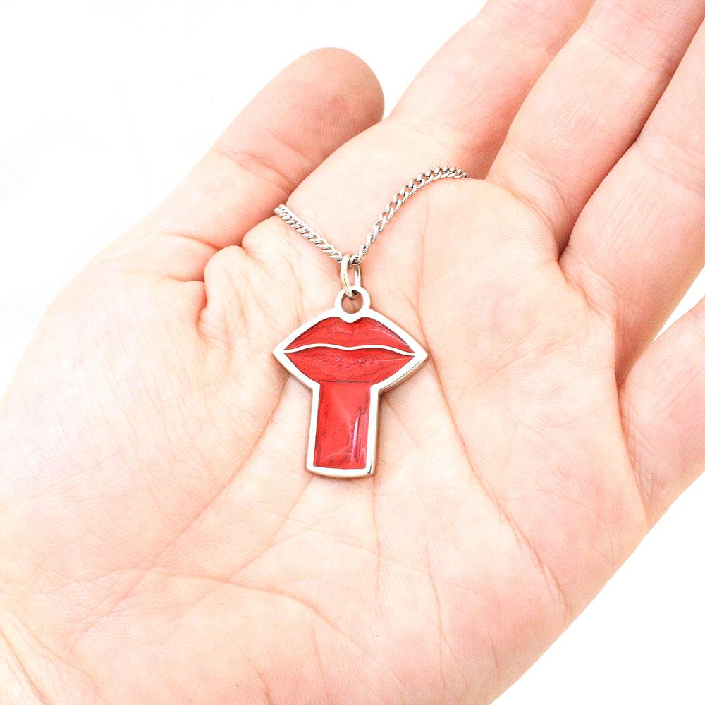 Eleanorian Lips Pendant - Silver - Badali Jewelry - Necklace