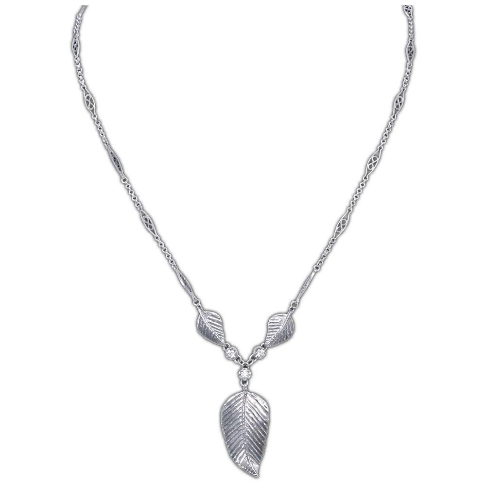Elven Realms 3 Leaf Necklace: RIVENDELL™, LOTHLORIEN™, MIRKWOOD™ - Badali Jewelry - Necklace