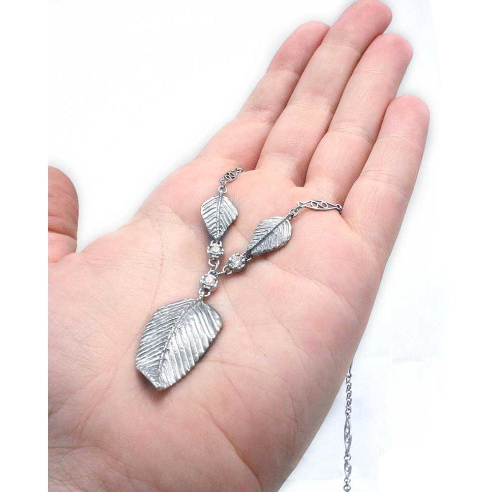 Elven Realms 3 Leaf Necklace: RIVENDELL™, LOTHLORIEN™, MIRKWOOD™ - Badali Jewelry - Necklace