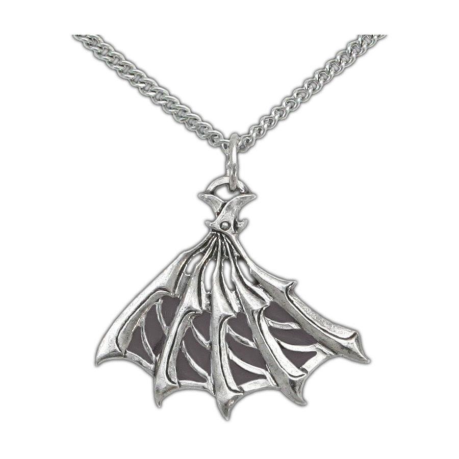 Enameled Silver Bladed Fan Pendant - Badali Jewelry - Necklace