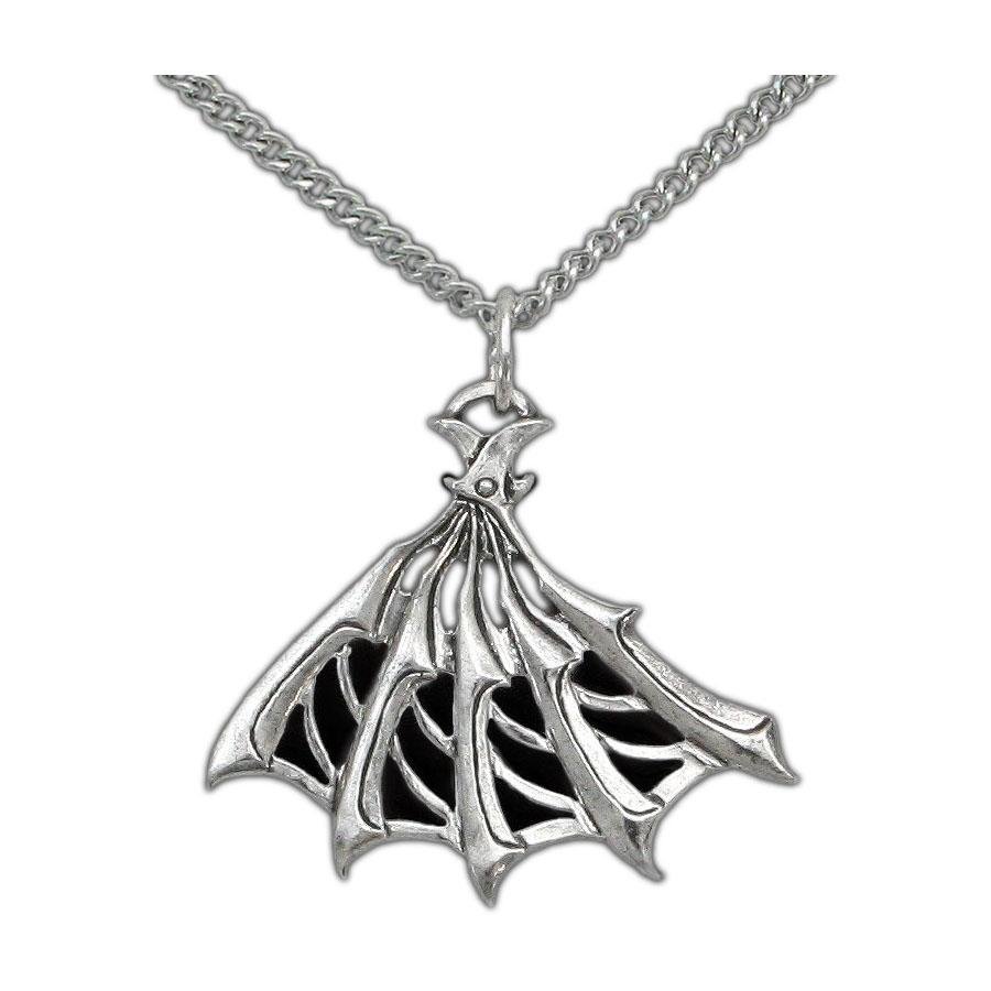 Enameled Silver Bladed Fan Pendant - Badali Jewelry - Necklace