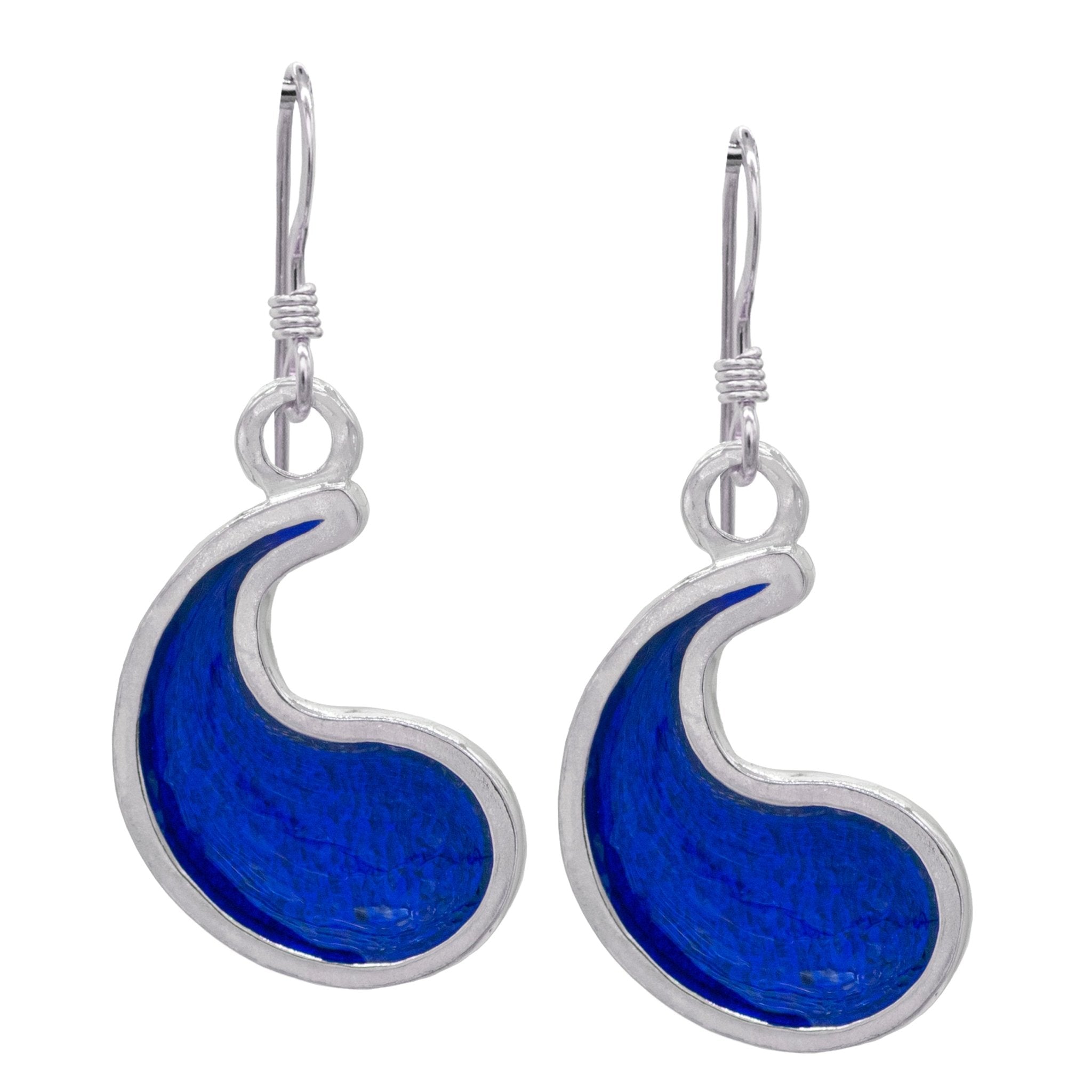 Flame of Tar Valon Ajah Earrings - Enameled Sterling Silver - BJS Inc. - Earrings