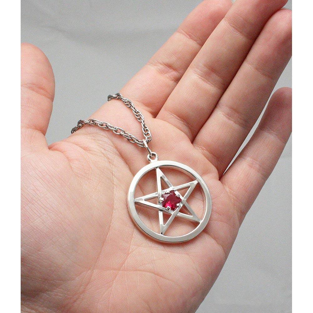Harry Dresden's Pentacle Necklace with Ruby - Badali Jewelry - Necklace