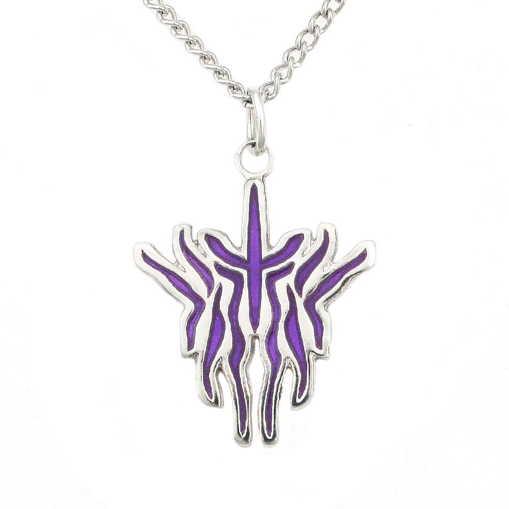 Kak Glyph Pendant - Enameled Silver - Badali Jewelry - Necklace