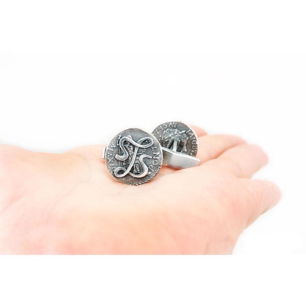 Lasciel’s Blackened Denarius Cufflinks - Badali Jewelry - Cufflinks