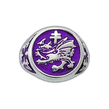 Order of The Dragon Signet Ring - Enameled - Badali Jewelry - Ring