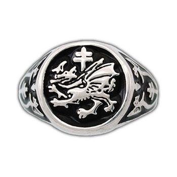 Order of The Dragon Signet Ring - Enameled - Badali Jewelry - Ring