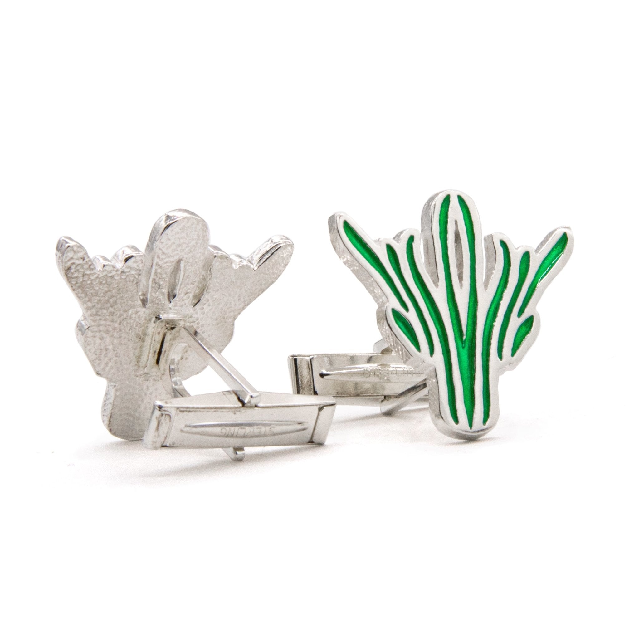 Palah Glyph Cufflinks - Enameled Silver - BJS Inc. - Cufflinks