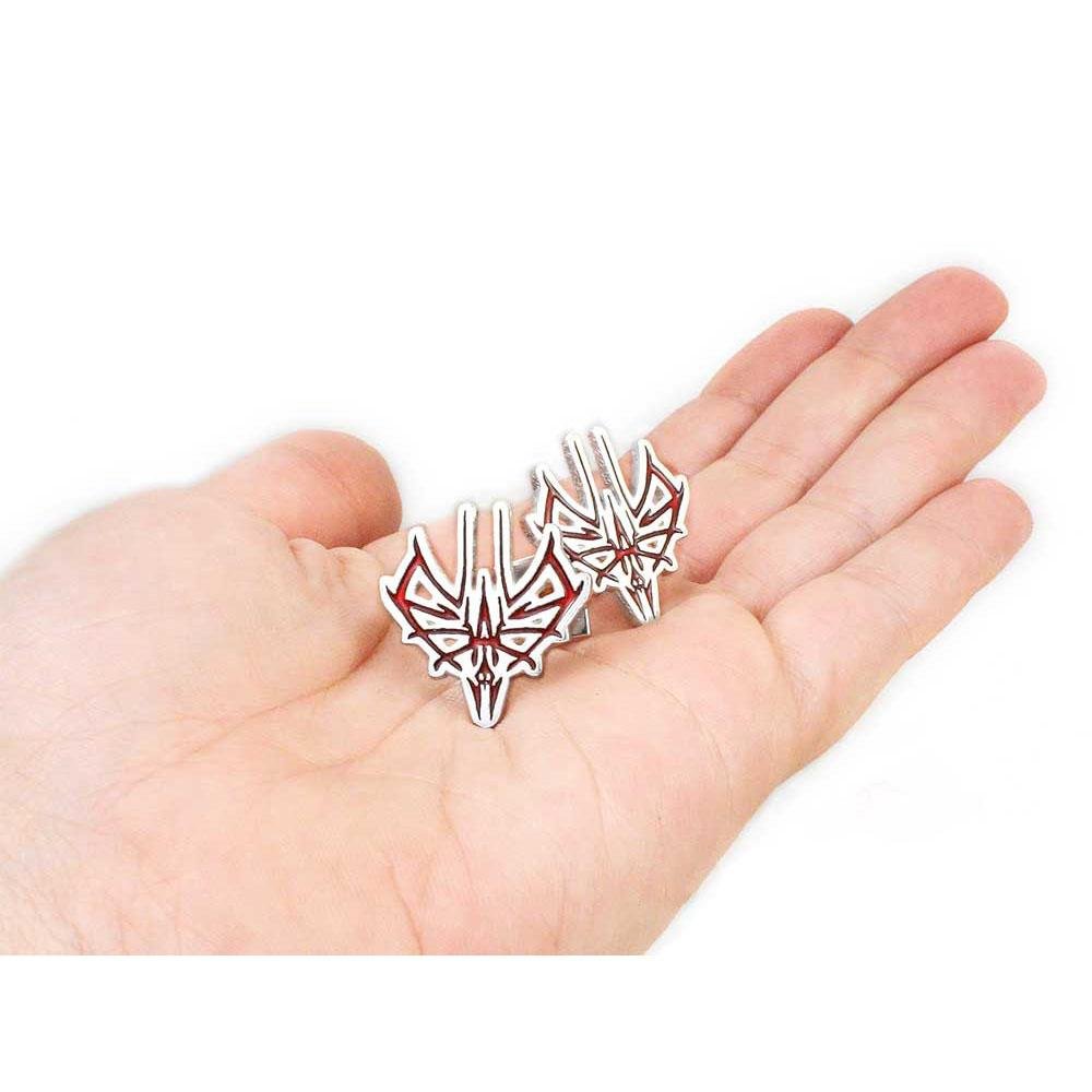 Shash Glyph Cufflinks - Enameled Silver - Badali Jewelry - Cufflinks