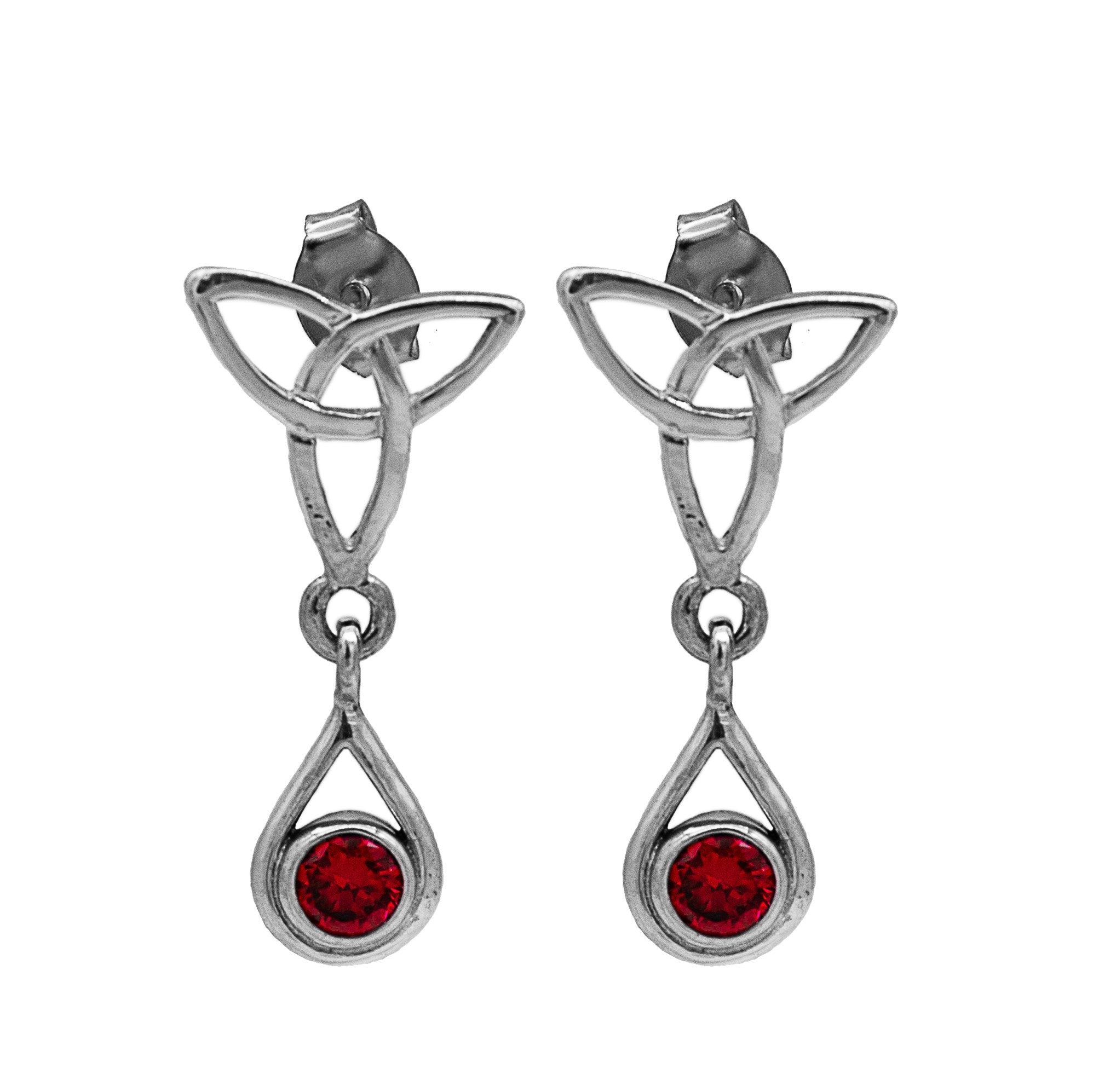 Celtic Triskele Earrings with Gemstones - BJS Inc. - Earrings