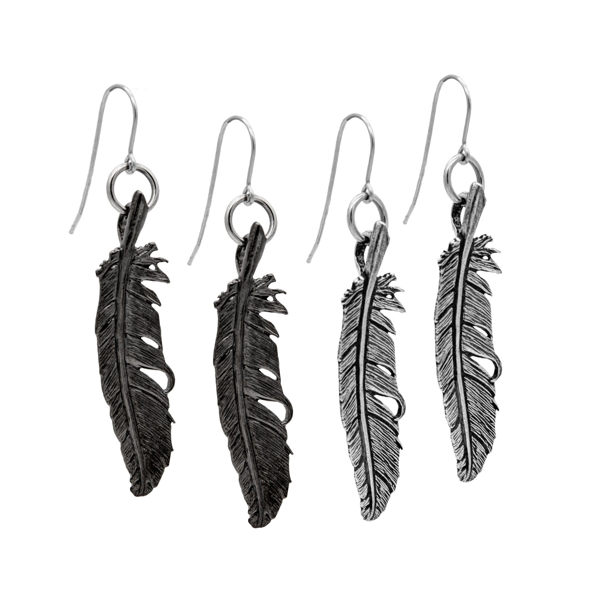Vulture Feather Earrings - BJS Inc. - Earrings