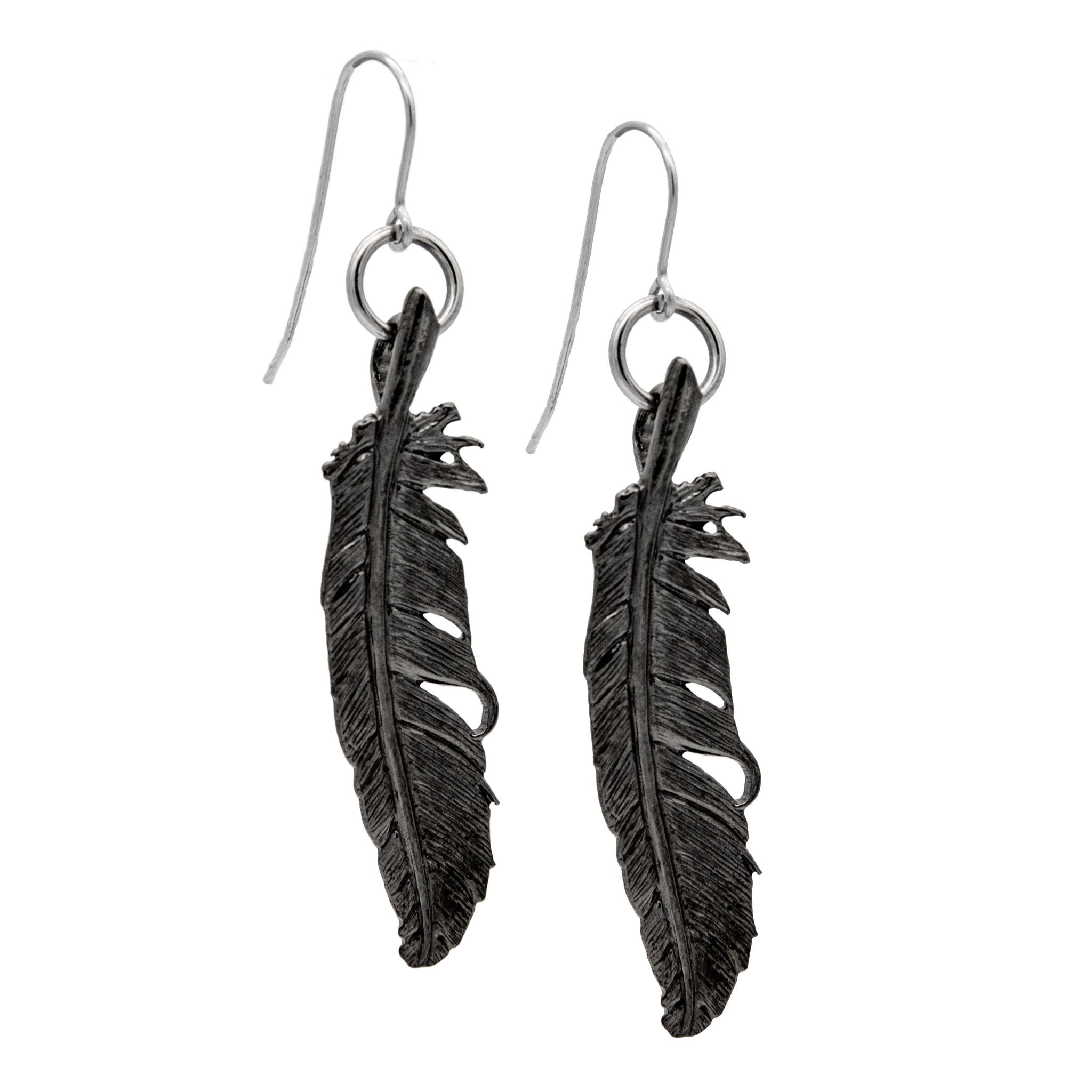 Vulture Feather Earrings - BJS Inc. - Earrings