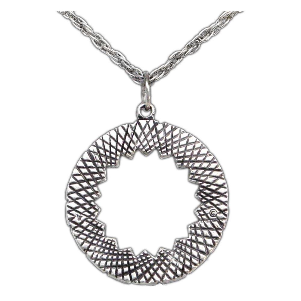 Ward Circle Pendant - Silver - Badali Jewelry - Necklace