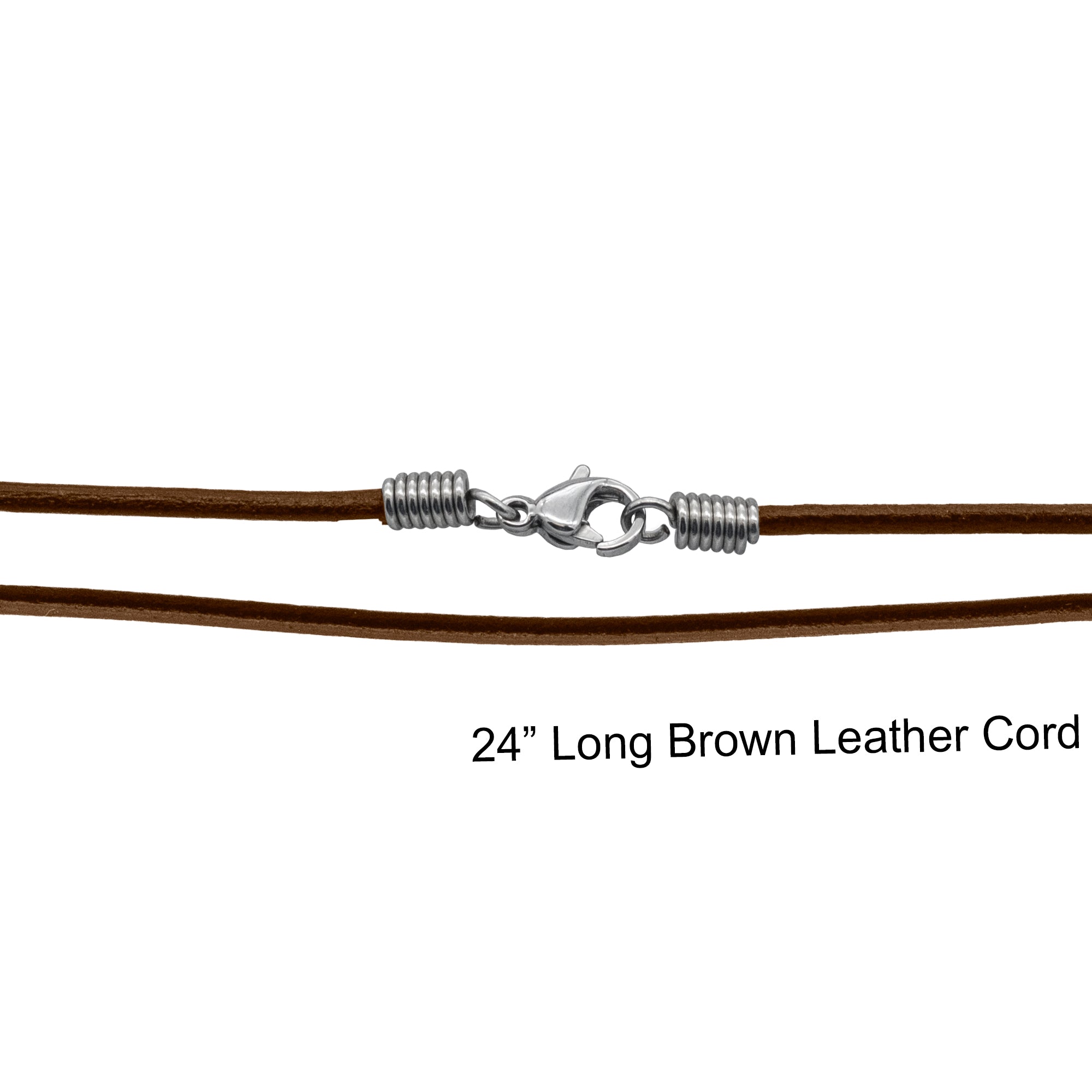 24" Brown Leather Cord