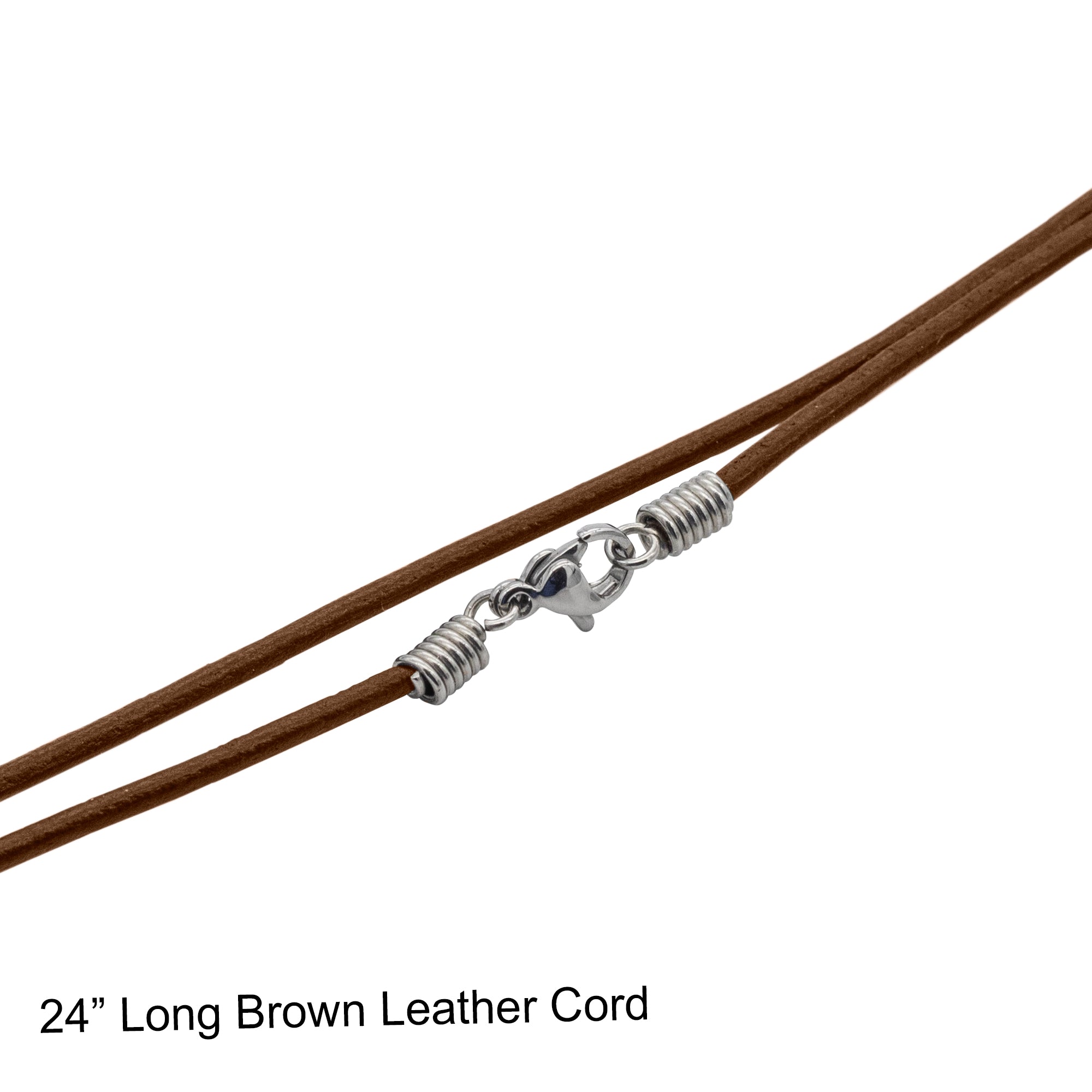 24" Brown Leather Cord