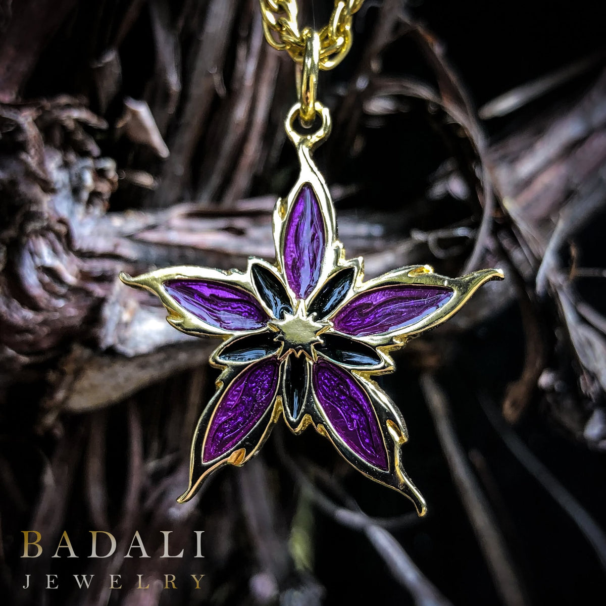 Enameled Nalthis Pendant - Brass