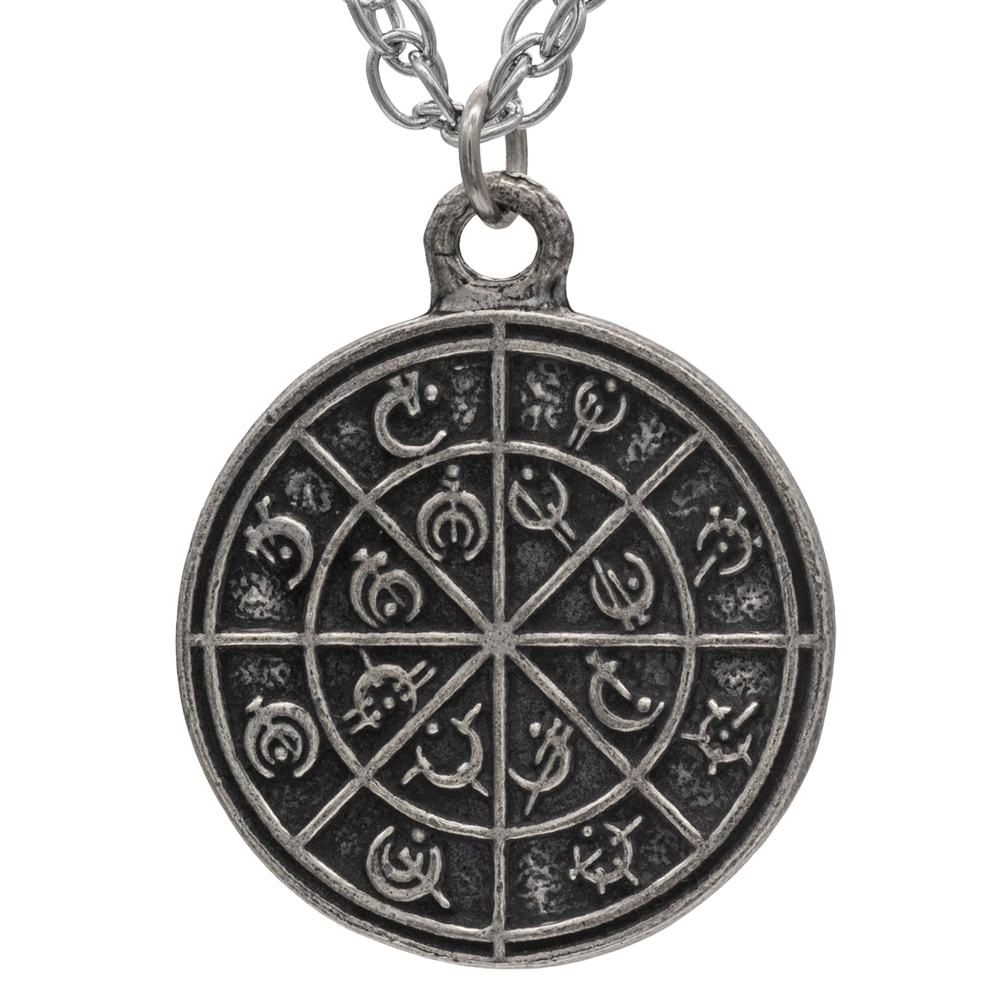 Steel Alphabet Medallion - Pewter
