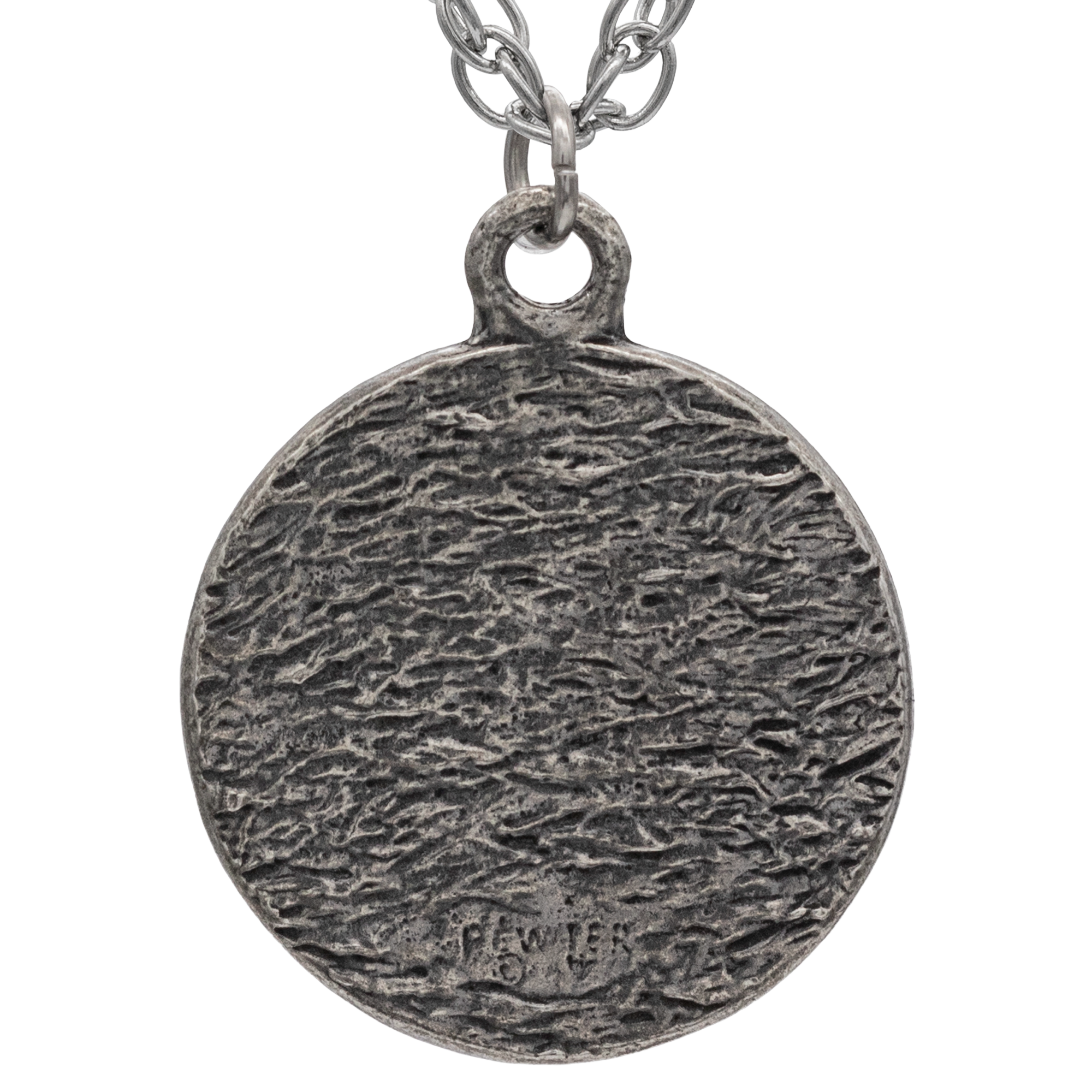 Steel Alphabet Medallion - Pewter