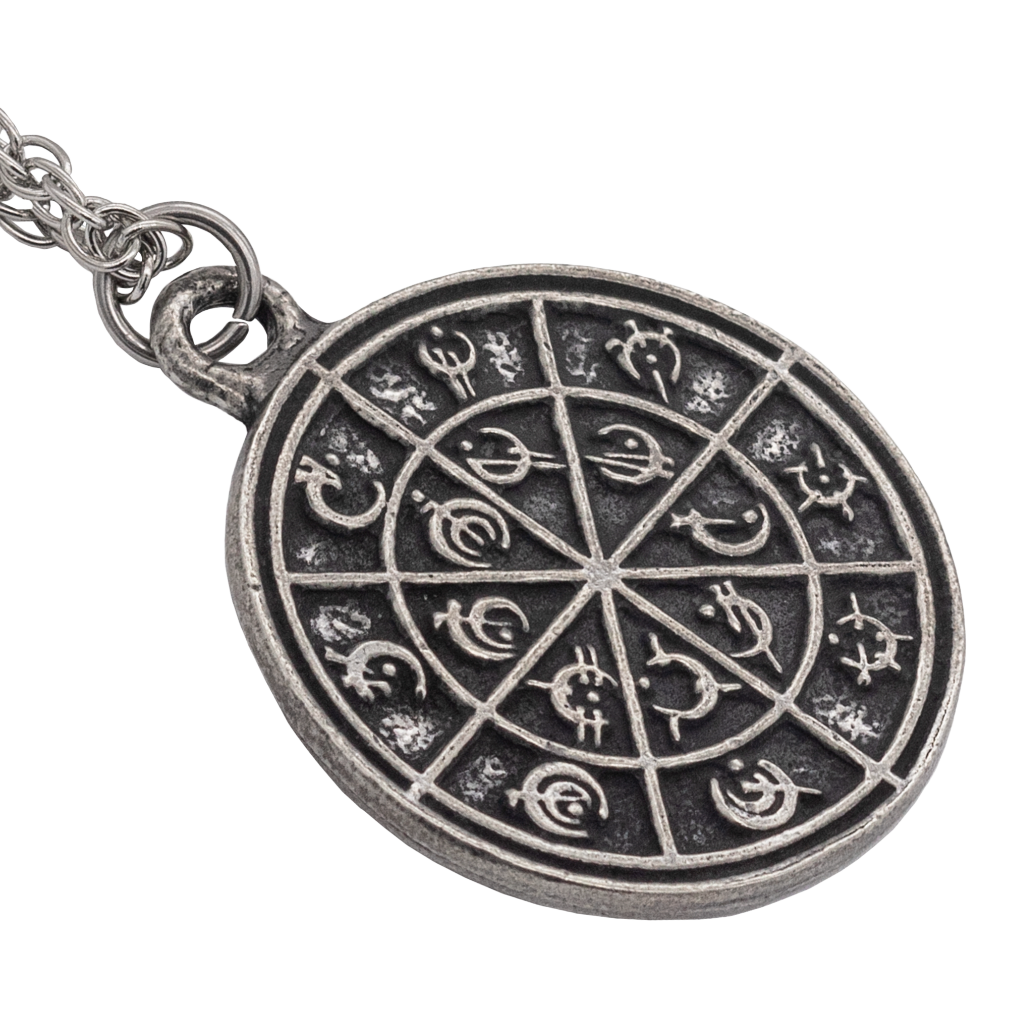 Steel Alphabet Medallion - Pewter
