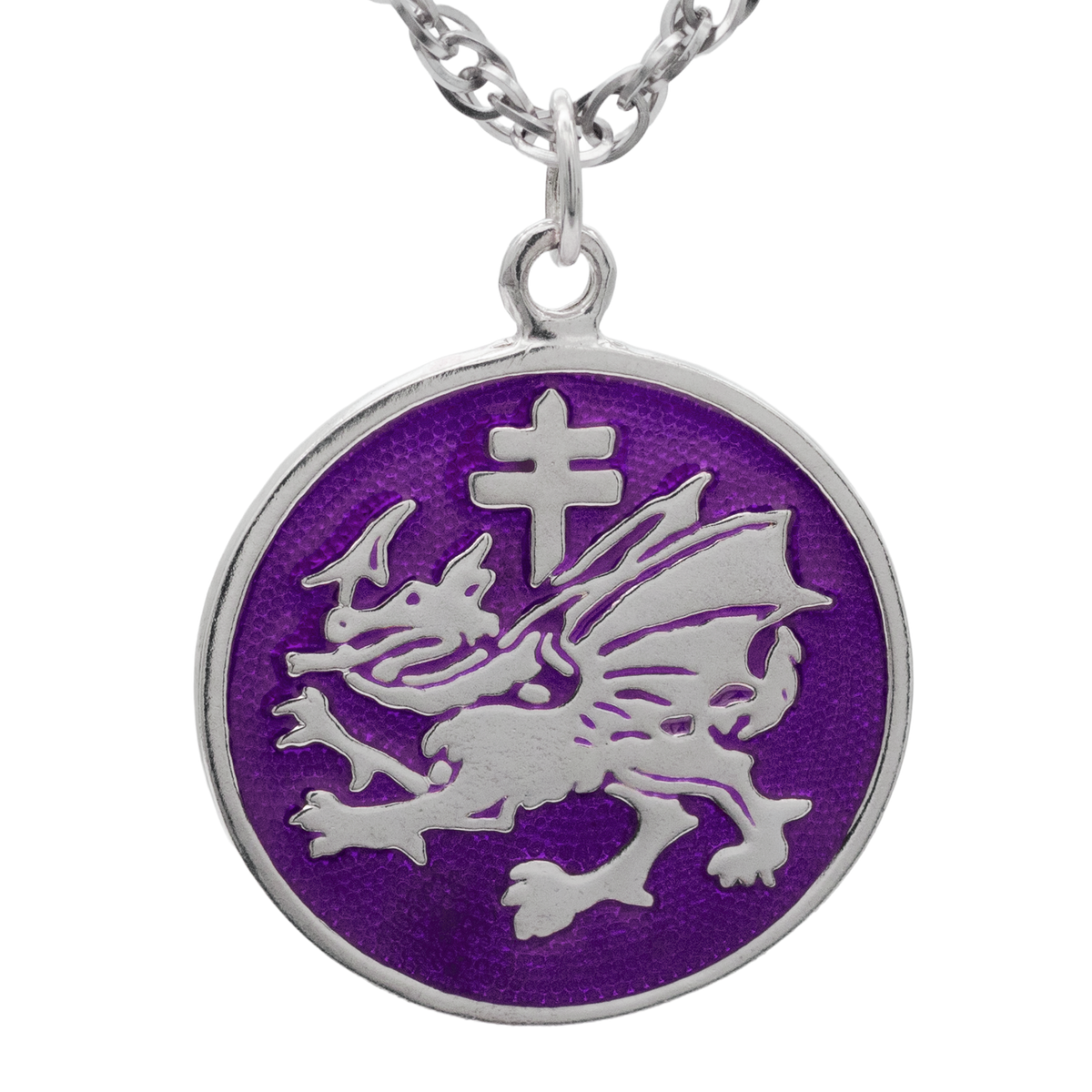 Order of the Dragon Pendant - Enameled Silver