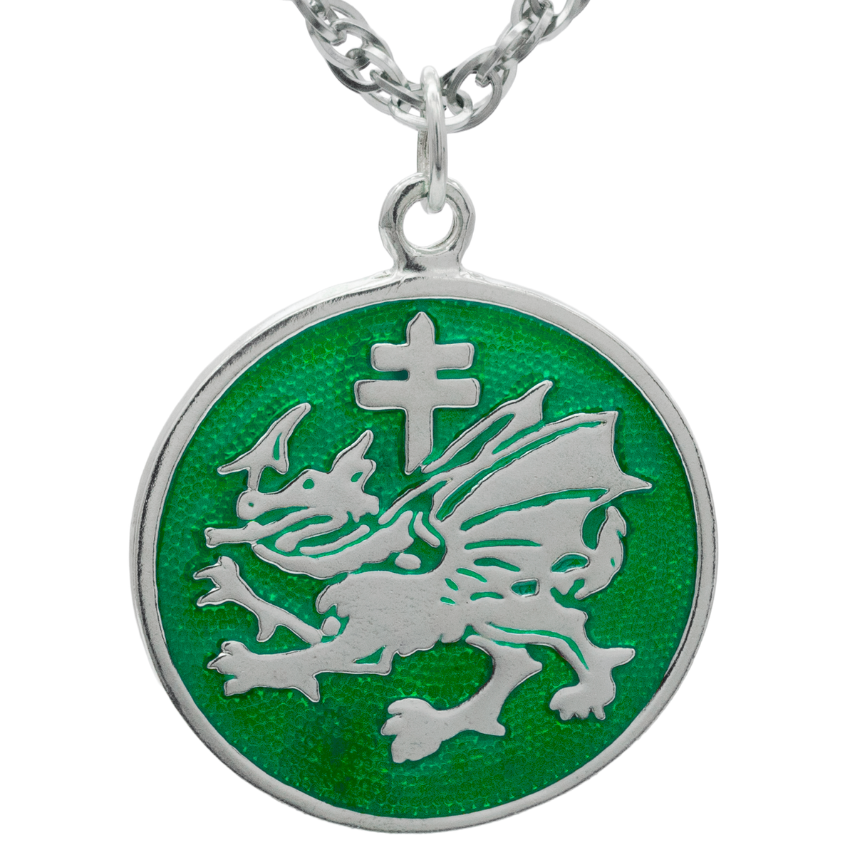 Order of the Dragon Pendant - Enameled Silver